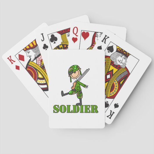 Soldat-Stickfigur Spielkarten (Rückseite)