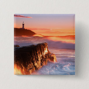 Soldat-Strand Norahhauptleuchtturm- , Australien Button