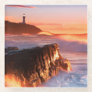 Soldat-Strand Norahhauptleuchtturm- , Australien Glasuntersetzer