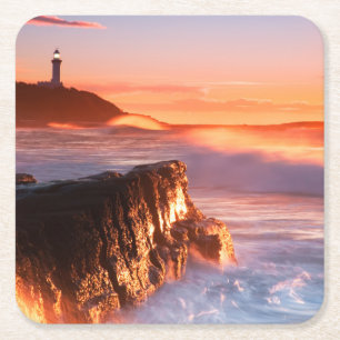 Soldat-Strand Norahhauptleuchtturm- , Australien Rechteckiger Pappuntersetzer