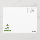 Soldat-Strichmännchen Postkarte (Rückseite)