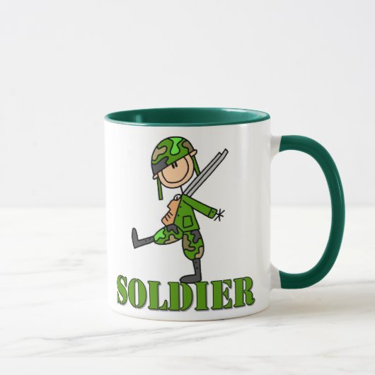 Soldat-Strichmännchen-Tasse Tasse (Rechts)