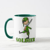 Soldat-Strichmännchen-Tasse Tasse (Links)