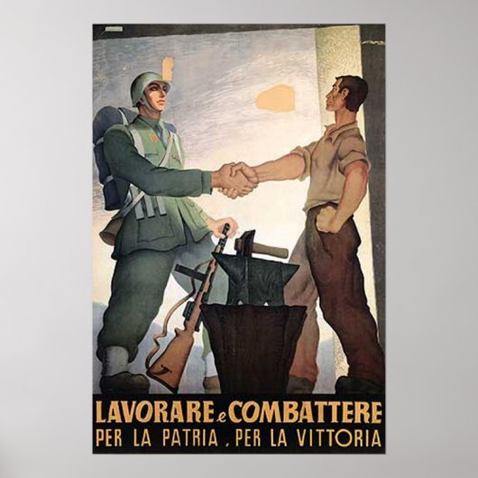 Soldat und Arbeitnehmer Poster (Vorne)