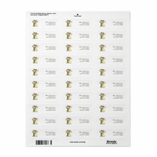 Soldat und Bride Wedding Address Return Labels (Vorne)