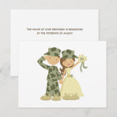 Soldat und Bridge-Hochzeitskarten Einladungspostkarte (Vorne/Hinten)