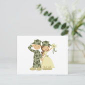 Soldat und Bridge-Hochzeitskarten Einladungspostkarte (Stehend Vorderseite)