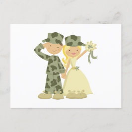 Soldat und Bridge-Hochzeitskarten Einladungspostkarte
