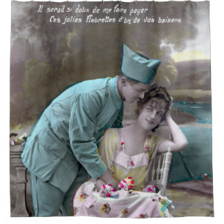 Soldat und Lover Duschvorhang