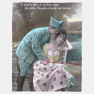 Soldat und Lover Fleecedecke
