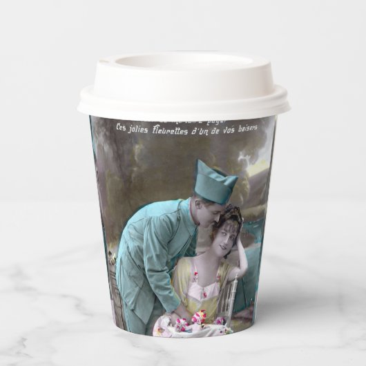 Soldat und Lover Pappbecher (Rückseite)