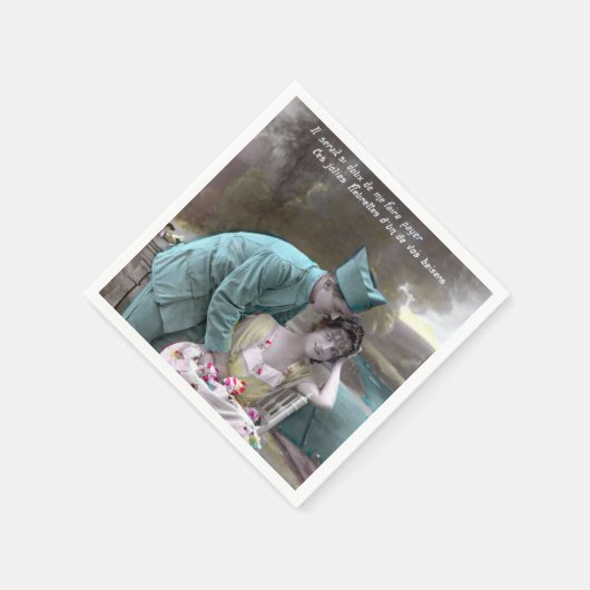 Soldat und Lover Serviette (Ecke)