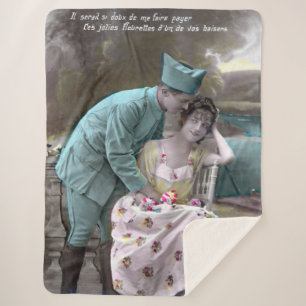 Soldat und Lover Sherpadecke