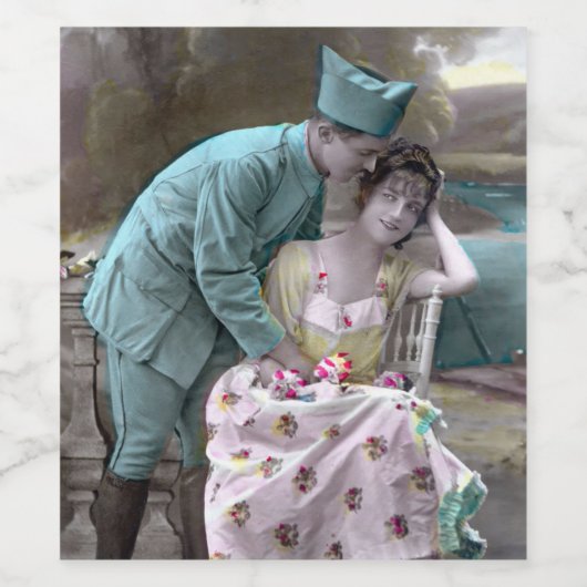 Soldat und Lover Weinetikett (Einzelnes Label)