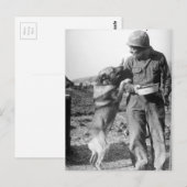 Soldat und sein deutscher Schäferhund im Zweiten W Postkarte (Vorne/Hinten)