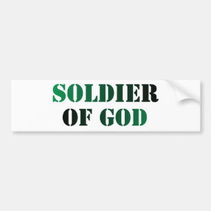 Soldat von Gott vert u. noir Autoaufkleber