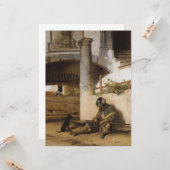 Soldat wacht mit seinem Haustier ein Tor Karte (Vorderseite/Rückseite Beispiel)