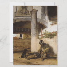 Soldat wacht mit seinem Haustier ein Tor