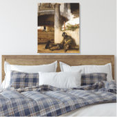 Soldat wacht mit seinem Haustier ein Tor Leinwanddruck (Insitu (Schlafzimmer))