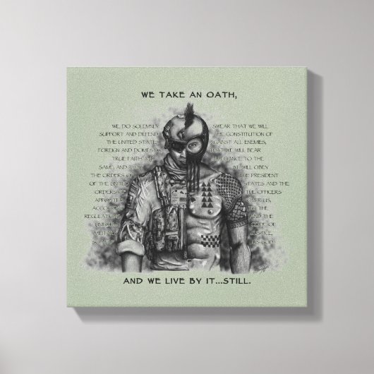 Soldat Warrior - Die Hintergrundfarbe des Todes an Leinwanddruck (Vorderseite)