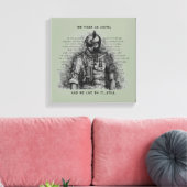 Soldat Warrior - Die Hintergrundfarbe des Todes an Leinwanddruck (Insitu (Wohnzimmer))