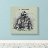 Soldat Warrior - Die Hintergrundfarbe des Todes an Leinwanddruck (Insitu (Holzboden))