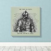 Soldat Warrior - Die Hintergrundfarbe des Todes an Leinwanddruck (Insitu (Holzboden))