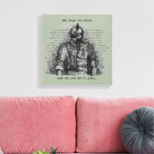 Soldat Warrior - Die Hintergrundfarbe des Todes an Leinwanddruck (Insitu (Wohnzimmer))