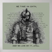 Soldat Warrior - Die Hintergrundfarbe des Todes an Poster (Vorne)