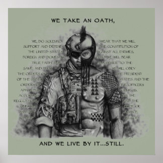 Soldat Warrior - Die Hintergrundfarbe des Todes an Poster