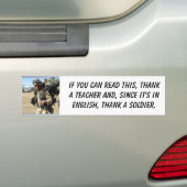 Soldat, wenn Sie dieses lesen können, thanka Autoaufkleber (Auf Auto)