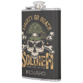 Soldat Zitat Flachmann (Links)