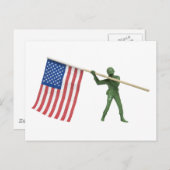 SoldatAmerikanische Flagge1072509 Postkarte (Vorne/Hinten)