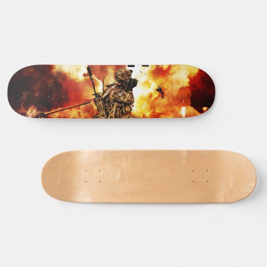 Soldaten am Skate Deck oder an der Wand Skateboard (Horizontal)