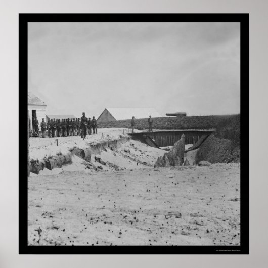 Soldaten bei Fort Walker in Hilton Head, SC 1861 Poster (Vorne)