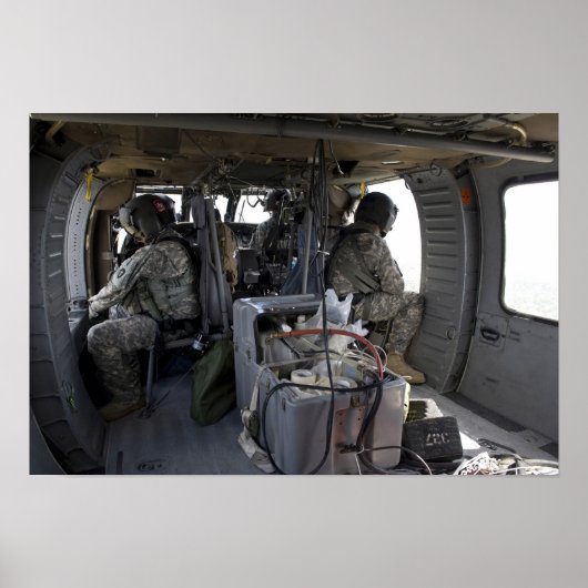 Soldaten beobachten Gefahren Poster (Vorne)