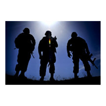 Soldaten der Armee-Silhouetten