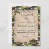 Soldaten der Armee zum Geburtstag Einladung (Vorderseite)