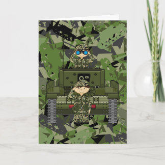 Soldaten der britischen Armee und Tankkarte Karte