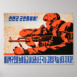Soldaten der koreanischen Volksarmee! Kampf um dic Poster