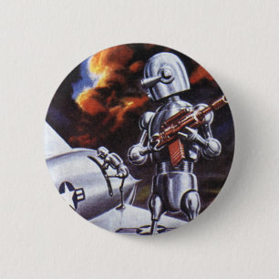 Soldaten der Vintagen Science Fiction Button