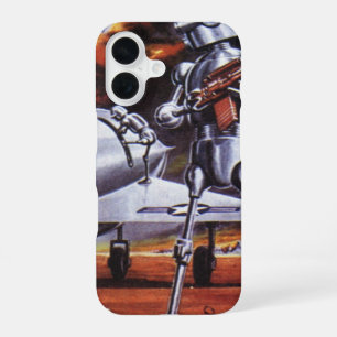 Soldaten der Vintagen Science Fiction iPhone 16 Hülle