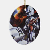 Soldaten der Vintagen Science Fiction Keramik Ornament (Rechts)