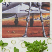 Soldaten der Vintagen Science Fiction Küchentuch (Gefaltet)