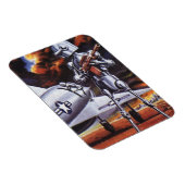 Soldaten der Vintagen Science Fiction Magnet (Rechte Seite)