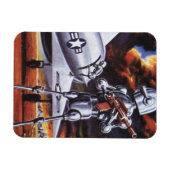 Soldaten der Vintagen Science Fiction Magnet (Horizontal)