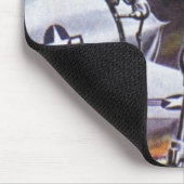 Soldaten der Vintagen Science Fiction Mousepad (Ecke)