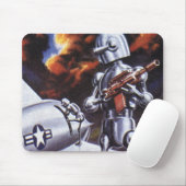 Soldaten der Vintagen Science Fiction Mousepad (Mit Mouse)
