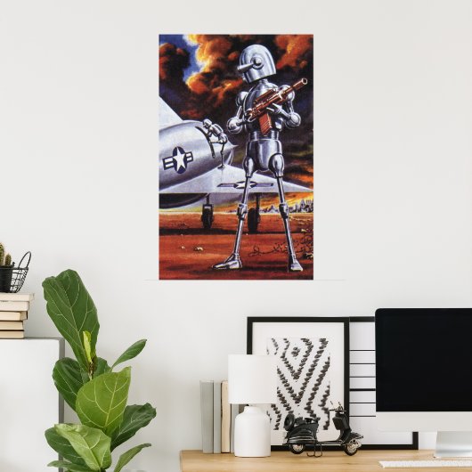 Soldaten der Vintagen Science Fiction Poster (Heimbüro)