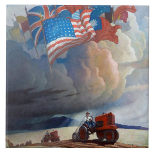 Soldaten des Bodens von Newell Convers Wyeth Fliese